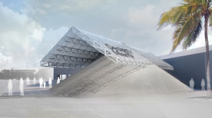 凉爽的沙堆展馆