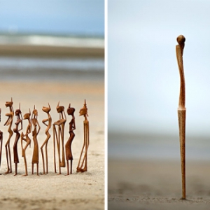 绣花针大小的人物木雕