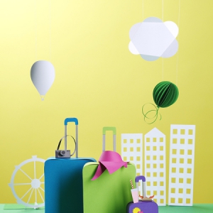 可爱的3D剪纸雕塑