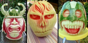 可怕的西瓜雕塑