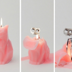 诡异的猫咪蜡烛