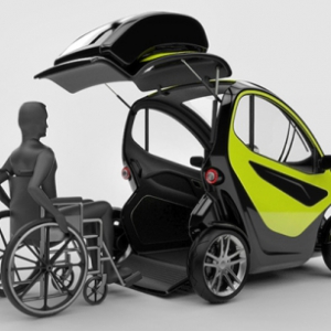 为轮椅使用者设计的城市代步车
