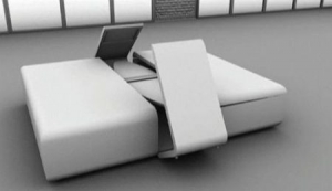 折叠会谈桌椅组合