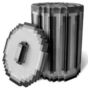 纸质像素垃圾桶