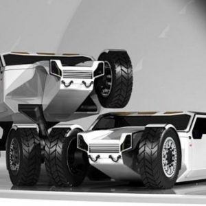 可升降车轮的装甲车