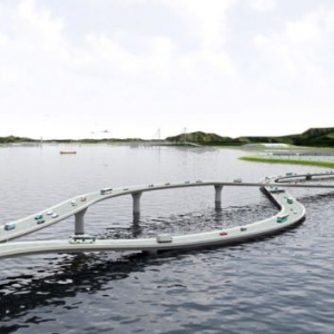 漂亮的螺旋港深大桥