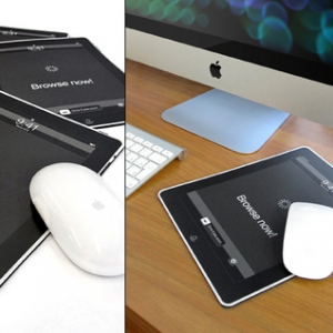 逼真的iPad鼠标垫