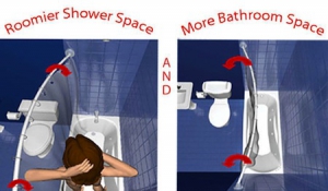 节约空间的浴帘挂杆