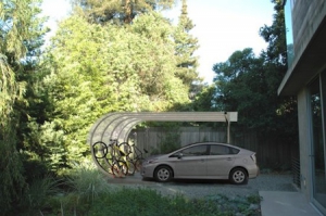 太阳能弧形车棚