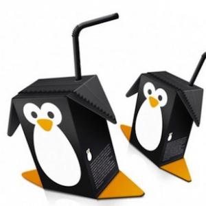 可爱的小鸟饮料包装