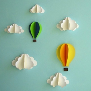 可爱的卡通纸片墙贴