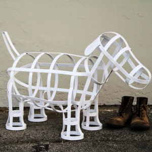 卡通狗门厅收纳筐