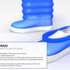 折叠拉伸雨鞋