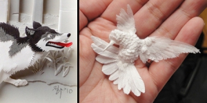 彩色纸雕画欣赏