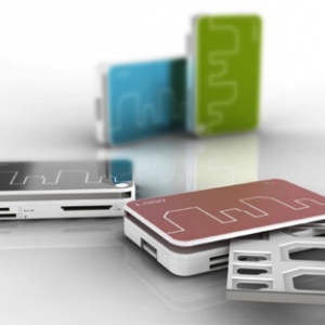 新型方盒收纳读卡器