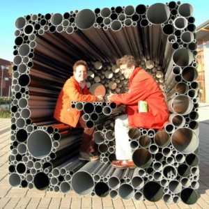 PVC管搭建的临时建筑